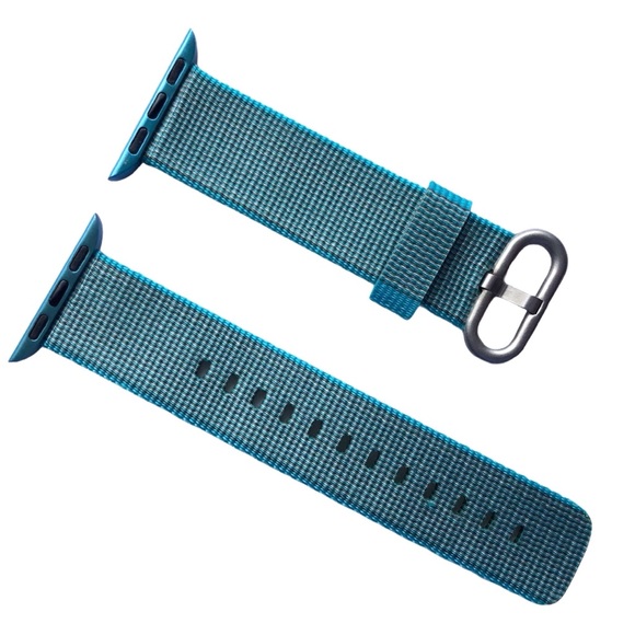 5/$20 NEW Blue Nylon Webbing Woven Band Apple Watch 38/40/41mm M Buckle - Picture 1 of 7